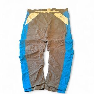 adidas Black Blue and Cream Colorblocked Track Pants
